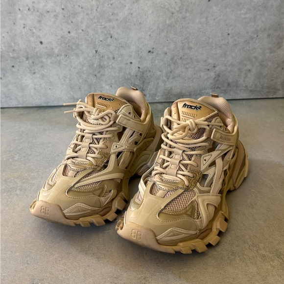 Balenciaga Track 2 Trainer Sneakers Beige Neutral Tones Fits US 8-9 - Picture 9 of 9